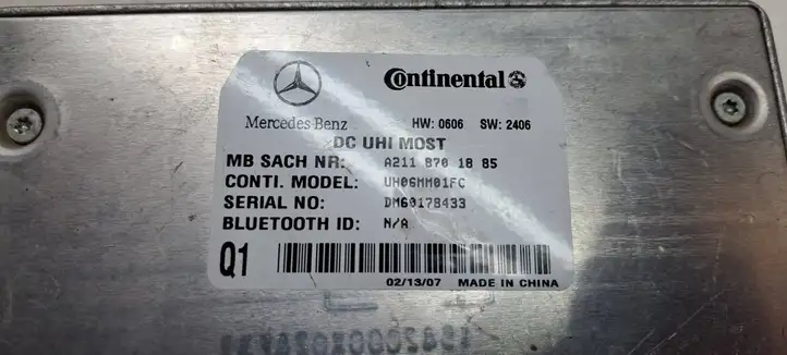 Mercedes-Benz CLS C219 (2003 - 2011) A2118701885 Bluetooth модуль — фото 3