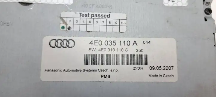 Audi A6 S6 C6 4F (2004 - 2008) 4E0035110A CD/DVD чейнджер — фото 3
