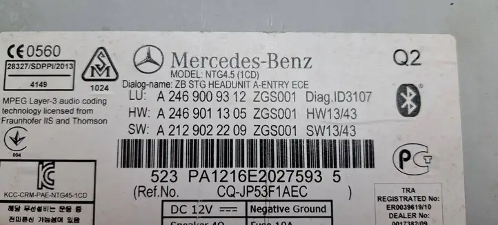 Mercedes-Benz CLA C117,X117,W117 (2013 - 2019) A2469009312 Магнитола / мультимедийная система — фото 4