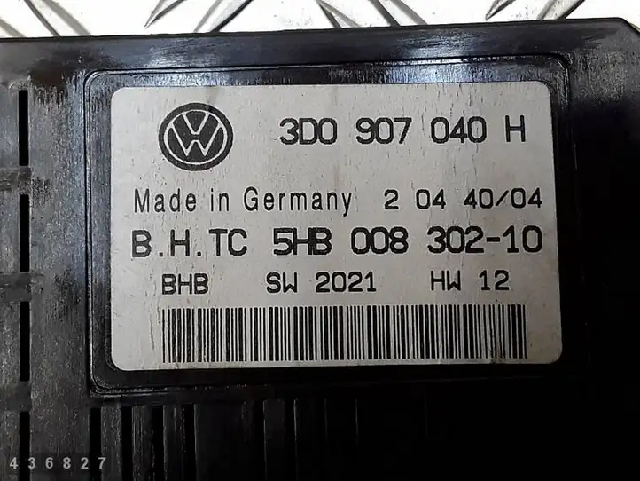 Volkswagen Phaeton (2002 - 2008) 3D0907040H Модуль управления кондиционером — фото 5
