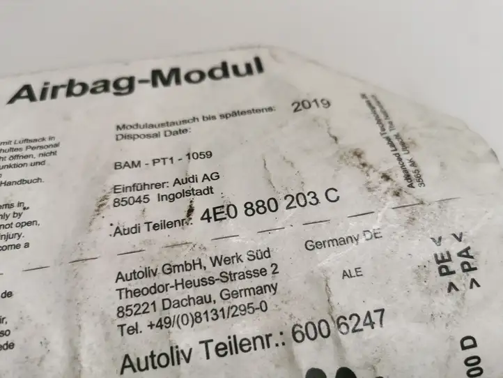 Audi A8 S8 D3 4E (2005 - 2007) 4E0880203C Подушка безопасности пассажира — фото 3