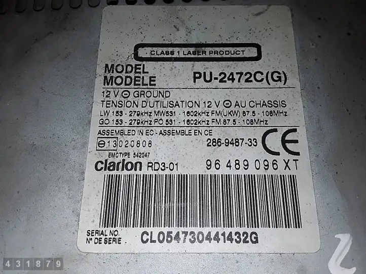 Citroen Xsara Picasso (1999 - 2012) 96489096XT Магнитола / мультимедийная система — фото 3