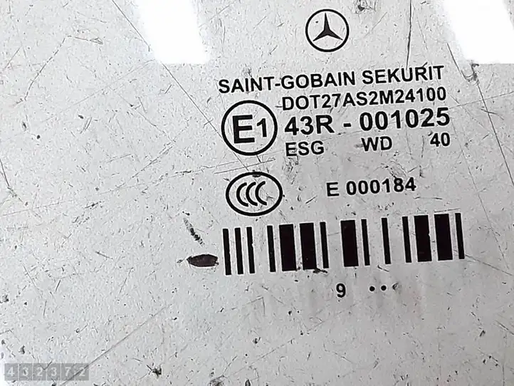 Mercedes-Benz E W212 (2009 - 2016) E143R001025 Стекло задней двери — фото 3
