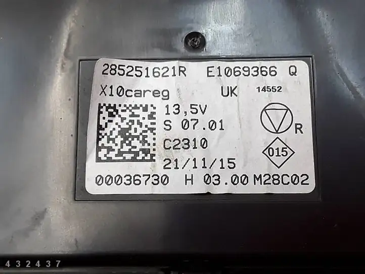 Renault Zoe (2012 - ) 285251621R Модуль управления кондиционером — фото 4