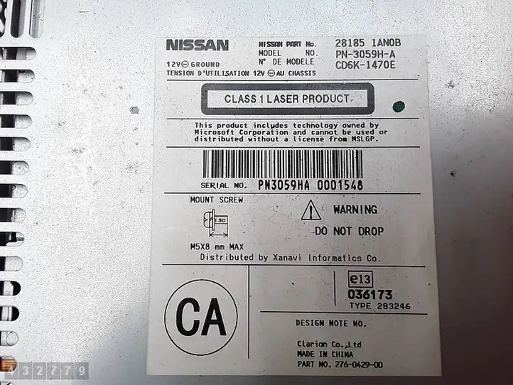 Nissan Murano Z50 (2002 - 2008) 281851AN0B Магнитола / мультимедийная система — фото 6
