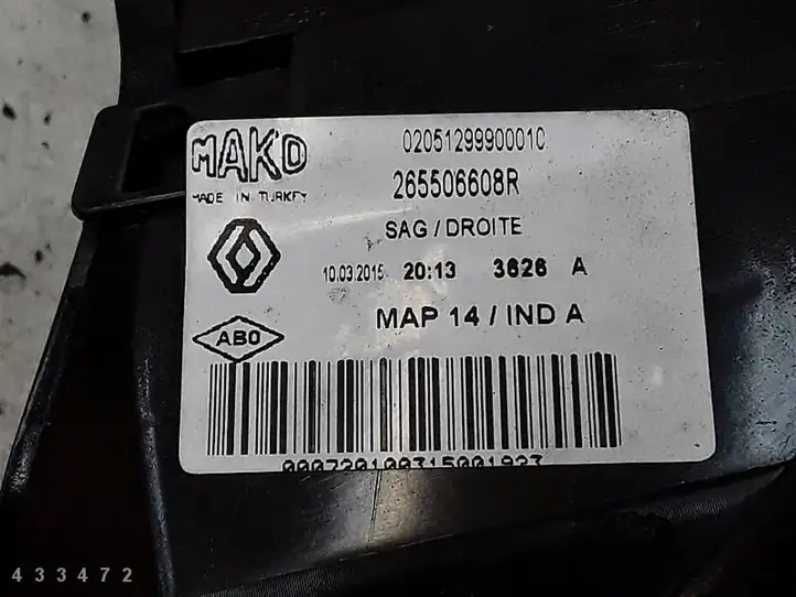 Renault Clio IV (2012 - 2019) 265506608R Задний фонарь в кузове — фото 7