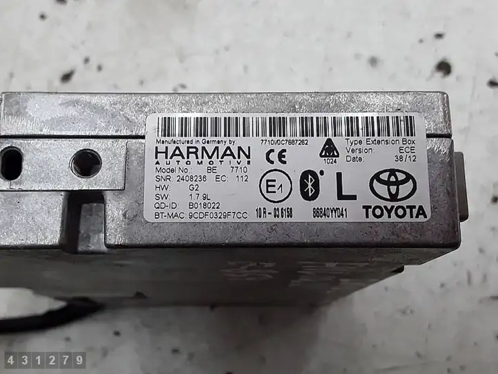 Toyota Hilux (AN10, AN20, AN30) (2011 - 2015) BE7710 Bluetooth модуль — фото 2