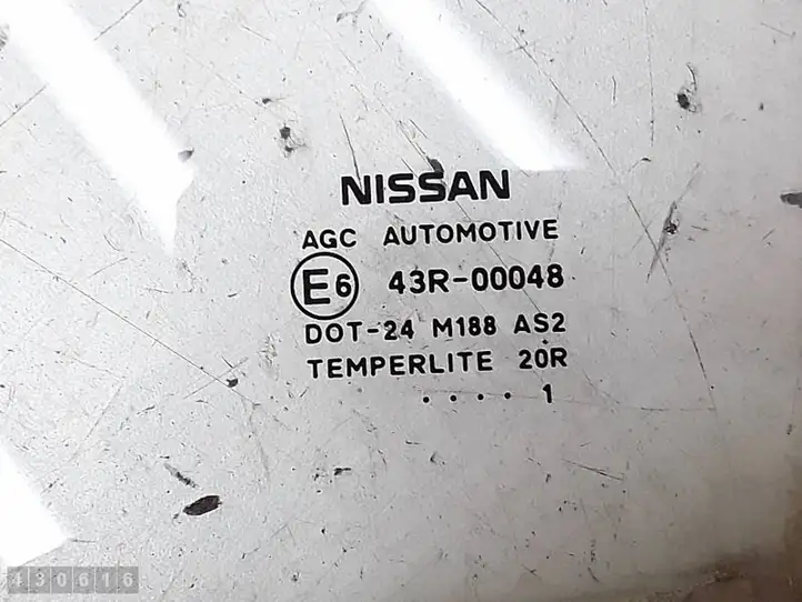 Nissan Qashqai (2010 - 2013) 43R00048 Заднее боковое стекло — фото 2