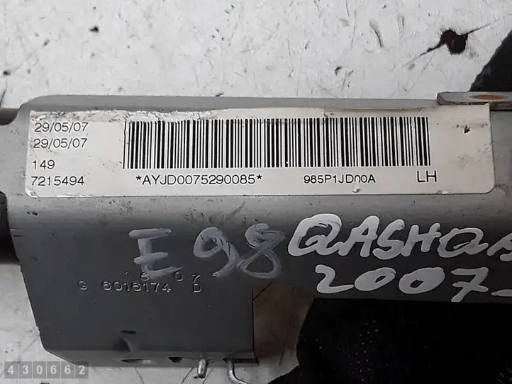 Nissan Qashqai (2006 - 2010) 985P1JD00A Боковая подушка безопасности шторка — фото 2