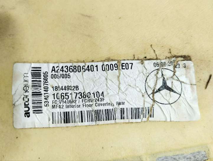 Mercedes-Benz EQB (2021 - )  A2436806401 Ковролин для интерьера