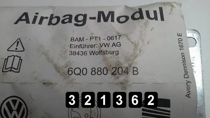 Volkswagen Polo (2001 - 2005) 6Q0880204B Подушка безопасности руля — фото 2