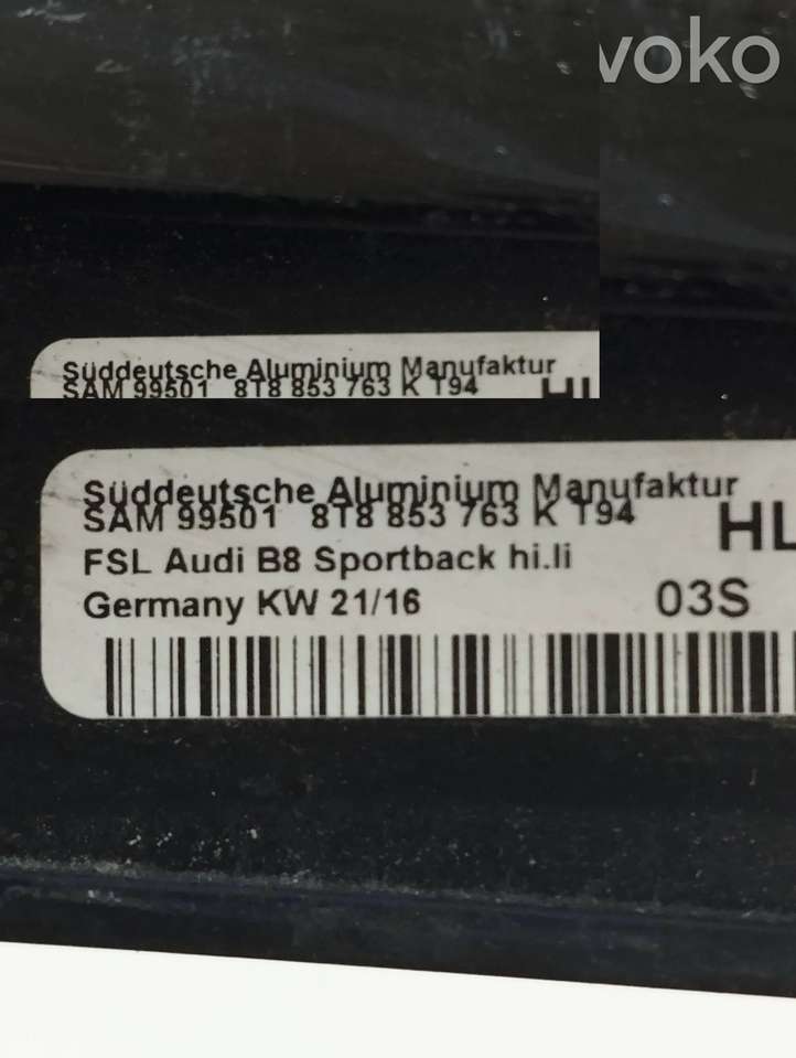 Audi A5 (2011 - 2016)  8T8853763K Уплотнительная резина стекла задней двери
