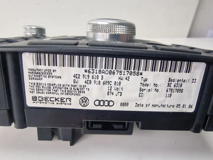 Audi A8 S8 D3 4E (2005 - 2007) 4E2919610B Контроллер мультимедийной системы — фото 5