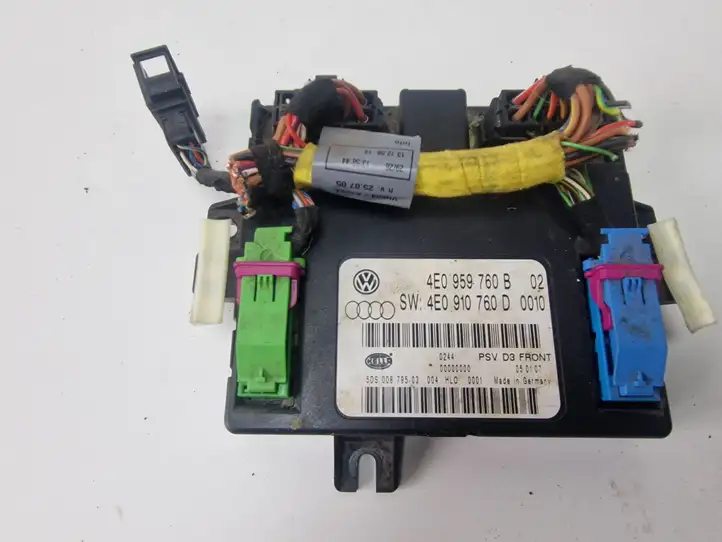 Audi A8 S8 D3 4E (2005 - 2007) 4E0959760B Блок управления сиденьем — фото 1