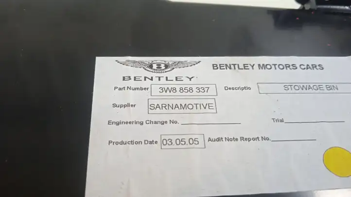 Bentley Continental (2003 - 2017) 3W8858337 Ящик центральной консоли — фото 3