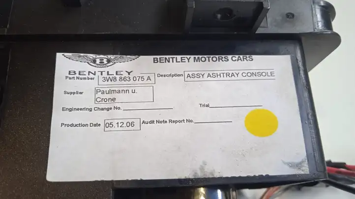 Bentley Continental (2003 - 2017) 3W8863075A Пепельница — фото 4