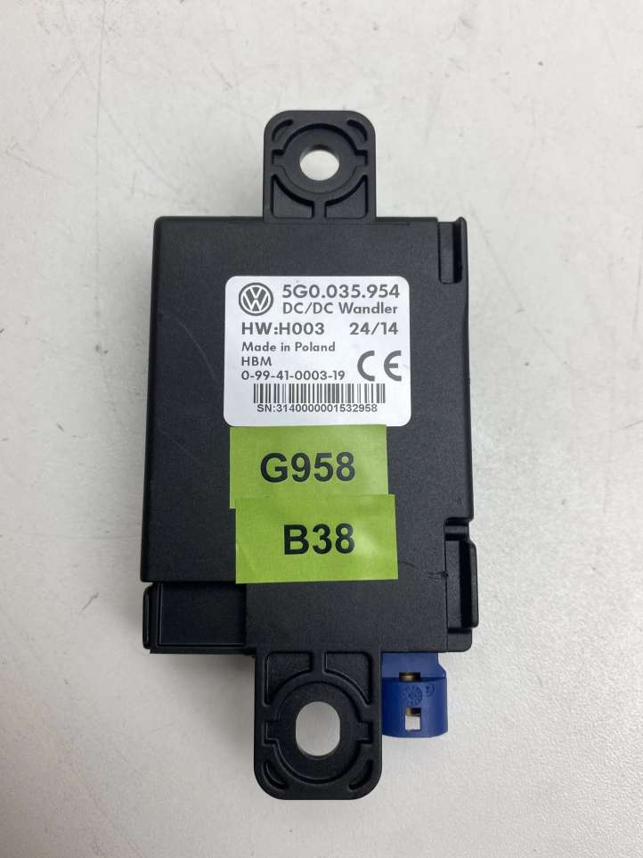 5G0035954 Volkswagen Golf VII Įtampos keitiklis/ keitimo modulis