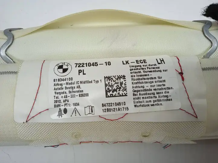 BMW 1 F20 F21 (2011 - 2019) 84722104510 Боковая подушка безопасности шторка — фото 3