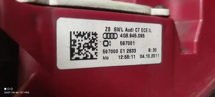 Audi A7 S7 4G (2010 - 2014) 4G8945095 Задний фонарь в кузове — фото 2