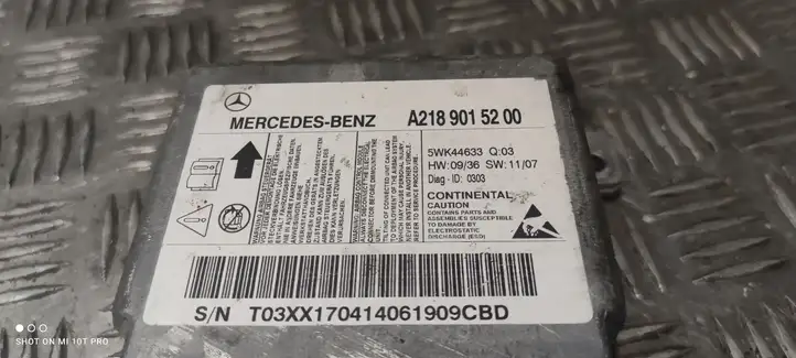 Mercedes-Benz CLS C218,X218 (2011 - 2017) A2189015200 Блок управления SRS — фото 2