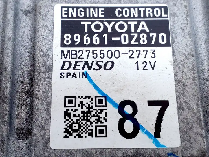 Toyota Auris E180 (2012 - 2018) 896610Z870 Блок управления двигателем (ЭБУ) — фото 2