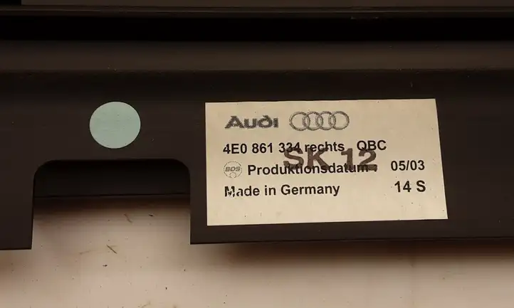 Audi A8 S8 D3 4E (2005 - 2007) 4E0861334 Солнцезащитная шторка задней двери — фото 4