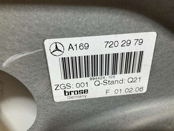 Mercedes-Benz B-class W245 (2005 - 2008)  A1697202979 Механизм для электрического подъема окон передней двери (без двигателя)