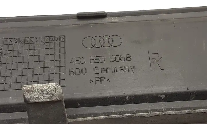 Audi A8 S8 D3 4E (2005 - 2007) 4E0853986B Внутренняя отделка переднего порога — фото 3