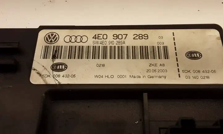 Audi A8 S8 D3 4E (2005 - 2007) 4E0907289 Модуль комфорта — фото 2