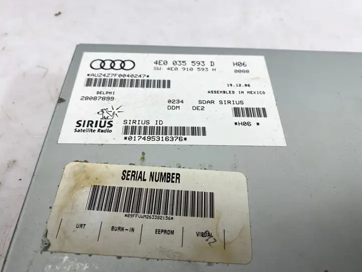 Audi A8 S8 D3 4E (2005 - 2007) 4E0035593D Контроллер мультимедийной системы — фото 2