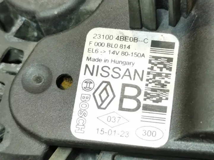 Nissan Qashqai (2013 - 2017) 231004BE0B Генератор — фото 5