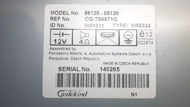 Toyota Avensis T250 (2006 - 2009) 5590205050H Магнитола / мультимедийная система — фото 6