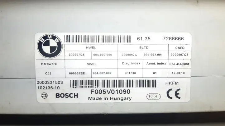BMW 5 F10 F11 (2009 - 2016) 61357266666 Блок управления крышкой багажника — фото 4