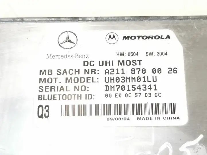 Mercedes-Benz CLS C219 (2003 - 2011) A2118700026 Bluetooth модуль — фото 2