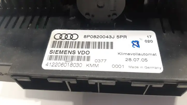 Audi A3/S3 8P (2004 - 2008) 8P0820043J Блок управления климат-контролем — фото 3