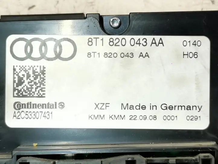 Audi A4 S4 B8 8K (2007 - 2011) 8T1820043AA Блок управления климат-контролем — фото 2