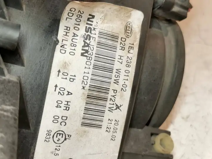 Nissan Primera (2001 - 2008) 26010AU810 Передняя фара — фото 4