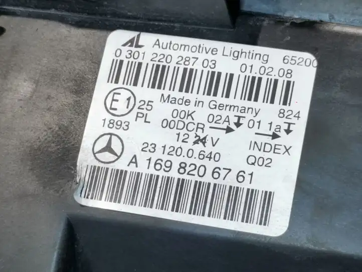 Mercedes-Benz B-class W245 (2005 - 2008) A1698206761 Передняя фара — фото 7