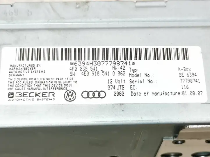 Audi A6 S6 C6 4F (2008 - 2011) 4F0035541L Усилитель звука — фото 5