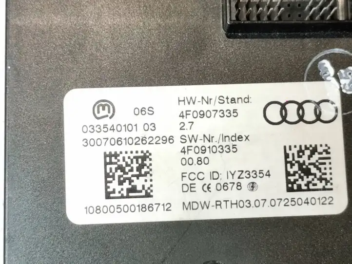Audi A6 S6 C6 4F (2008 - 2011) 4F0907335 Блок бесключевого доступа — фото 4
