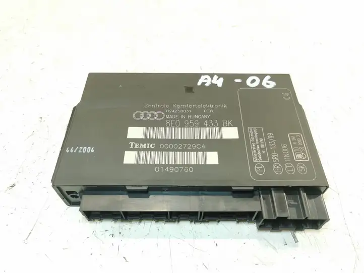 Audi A4 S4 B7 8E 8H (2004 - 2009) 8E0959433BK Модуль комфорта — фото 1