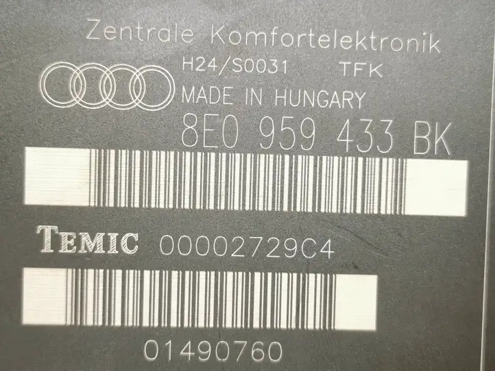Audi A4 S4 B7 8E 8H (2004 - 2009) 8E0959433BK Модуль комфорта — фото 4