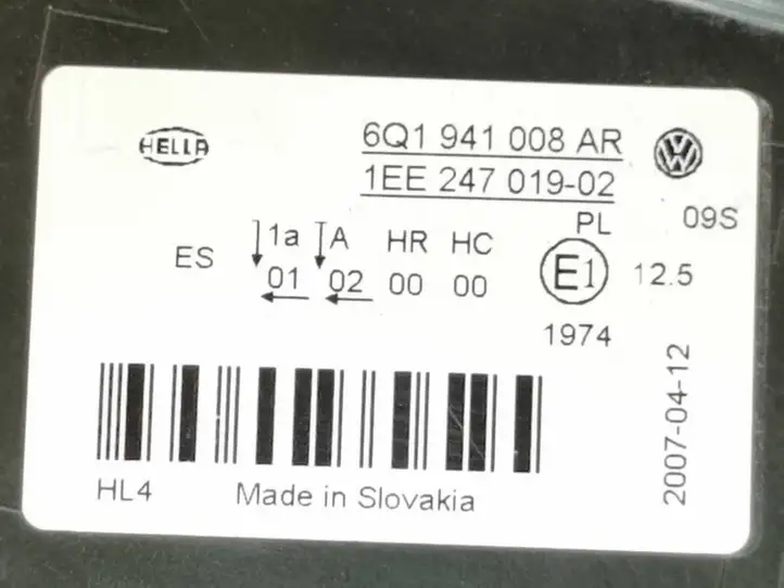 Volkswagen Polo (2005 - 2009) 6Q1941008AR Передняя фара — фото 5