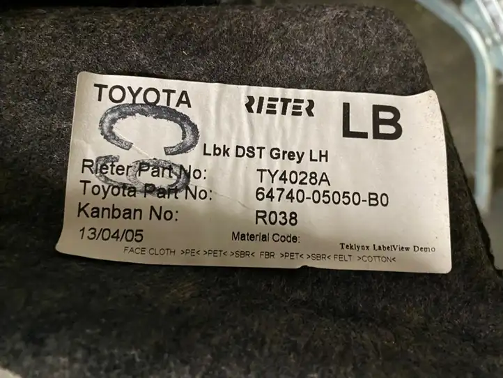 Toyota Avensis T250 (2003 - 2006) 6474005050BO Обшивка задней боковой панели (купе) — фото 2