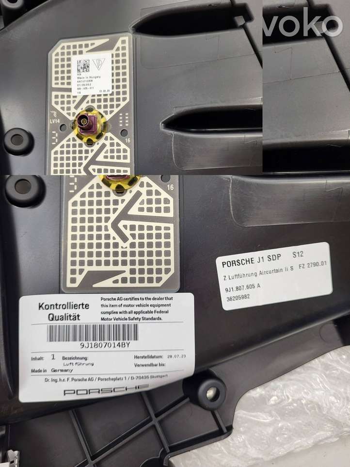 Porsche Taycan 9J1 (2019 - )  9J1807014BY Воздушный канал для охлаждения тормозов