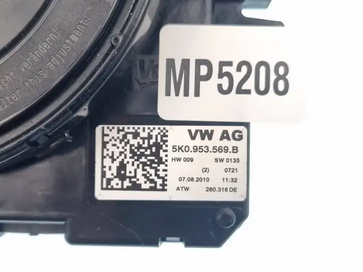 Skoda Octavia Mk2 (1Z) (2004 - 2013) 5K0953569B Контактное кольцо SRS — фото 4