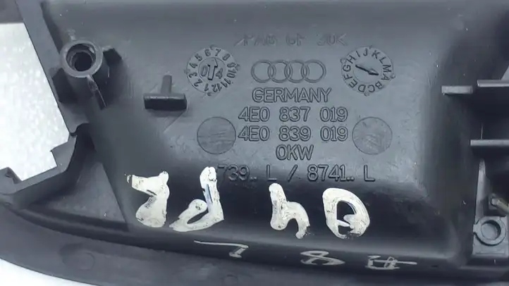 Audi A8 S8 D3 4E (2002 - 2005) 4E0837019 Внутренняя ручка двери — фото 2