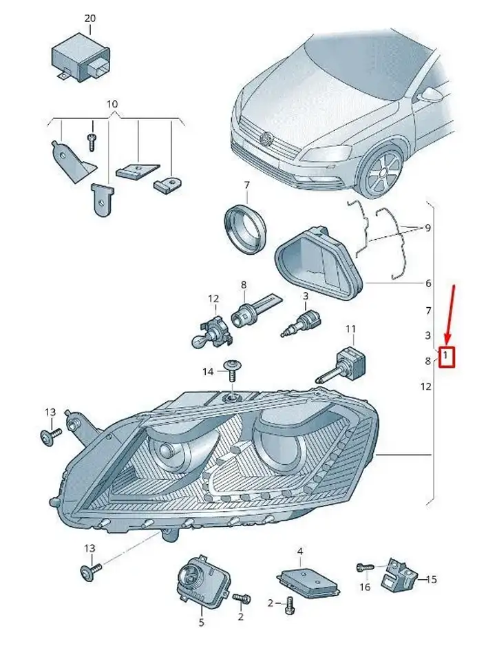Volkswagen New Beetle (2005 - 2010) 3AB941043 Другая часть кузова — фото 3
