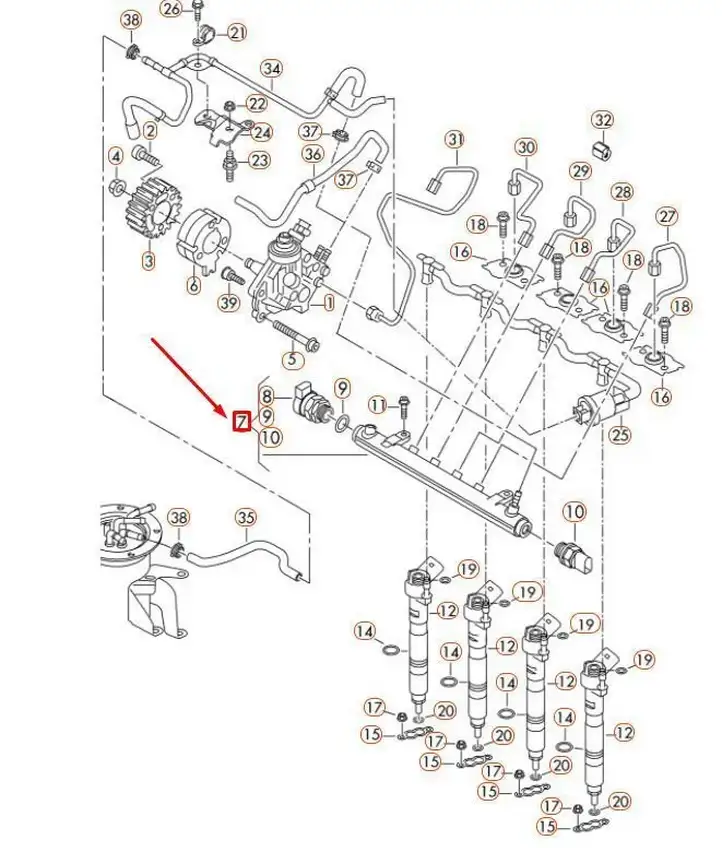 Audi A4 S4 B9 (2015 - 2019) 03L130089 Другая часть кузова — фото 4