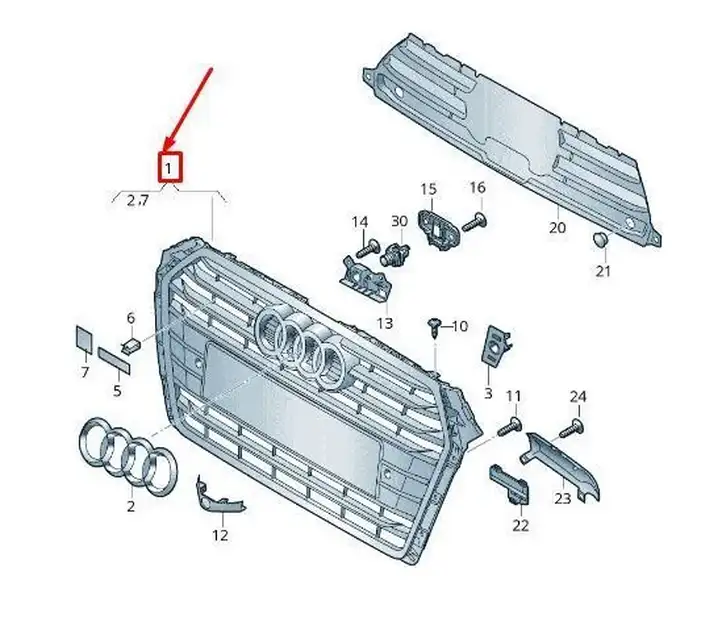 Audi A4 S4 B9 (2015 - 2019) 8W0853651ACFUQ Другая часть кузова — фото 2